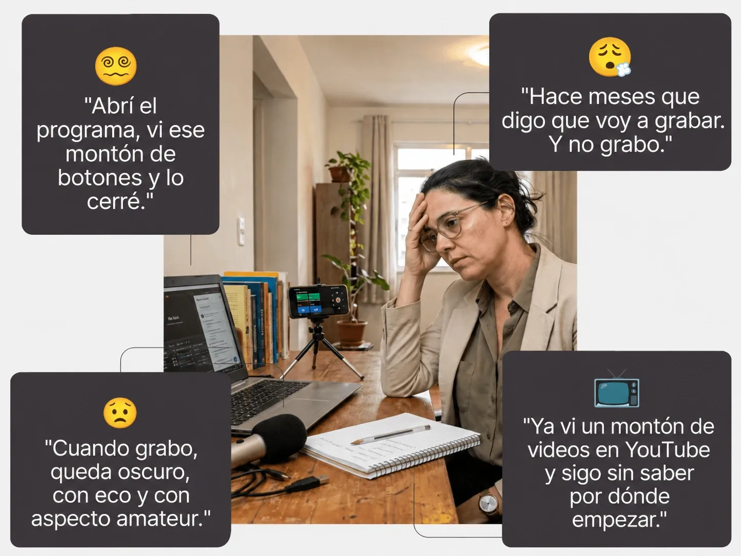 Pensamientos y dificultades de quien quiere grabar